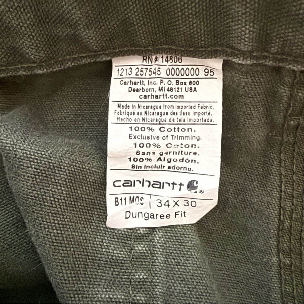 Carhartt Gray Cargo Pants Heavy-Duty Workwear - Picture 3 of 5